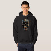 3D Dag van de Dode Schedel, op maat Hoodie (Voorkant volledig)