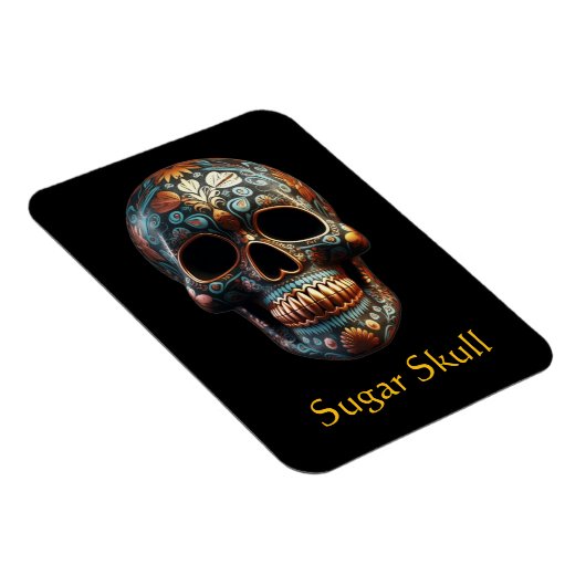 3D Dag van de Dode Schedel, op maat Magneet (Rechterzijde)