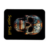 3D Dag van de Dode Schedel, op maat Magneet (Horizontaal)