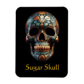 3D Dag van de Dode Schedel, op maat Magneet (Verticaal)