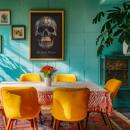 3D Dag van de Dode Schedel, op maat Perfect Poster