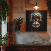 3D Dag van de Dode Schedel, op maat Perfect Poster