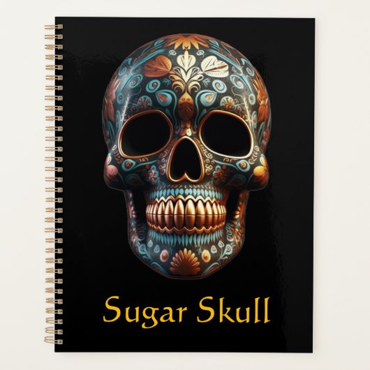 3D Dag van de Dode Schedel, op maat Planner (Voorkant)