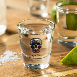 3D Dag van de Dode Schedel, op maat Shot Glas