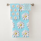 3D Daisy Flower Bad Handdoek (Insitu)
