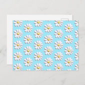 3D Daisy Flower Briefkaart (Voorkant / Achterkant)
