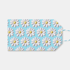 3D Daisy Flower Cadeaulabel