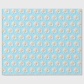 3D Daisy Flower Cadeaupapier (Vlak)