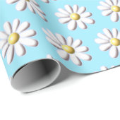 3D Daisy Flower Cadeaupapier (Rol Hoek)