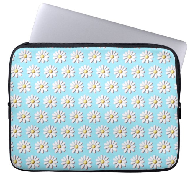 3D Daisy Flower Laptop Sleeve (Voorkant)
