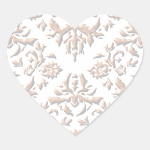 3D-Damasmaskers Hart Sticker