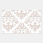 3D-Damasmaskers Rechthoekige Sticker (Voorkant)