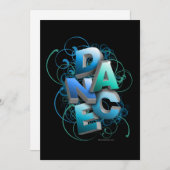 3D Dance (lente) Overweging Uitnodiging (Voorkant / Achterkant)