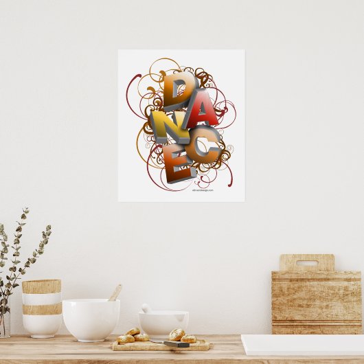 3D-dans (Herfst) Poster (Keuken)