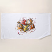 3D-dans (Herfst) Strandlaken (Voorkant)