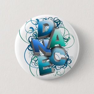 3D Dans (lente) Ronde Button 5,7 Cm