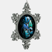 3D Dans (lente) Tin Sneeuwvlok Ornament (Links)