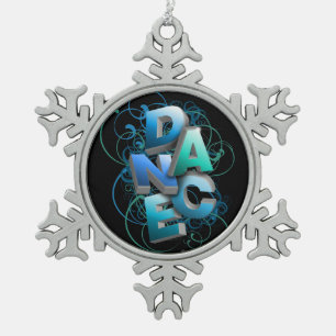 3D Dans (lente) Tin Sneeuwvlok Ornament