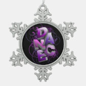 3D Dans (zomer) Tin Sneeuwvlok Ornament (Voorkant)