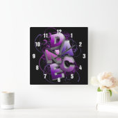 3D Dans (zomer) Vierkante Klok (Huis)