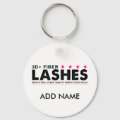 3d de Lashes van de Vezel Gepersonaliseerde Sleute Sleutelhanger (Voorkant)