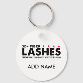 3d de Lashes van de Vezel Gepersonaliseerde Sleute Sleutelhanger