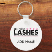 3d de Lashes van de Vezel Gepersonaliseerde Sleute Sleutelhanger (Voorkant)
