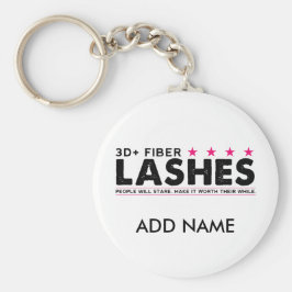 3d de Lashes van de Vezel Gepersonaliseerde Sleute Sleutelhanger