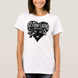 3D de Lashes van de Vezel geven me Wings (zwarte b T-shirt