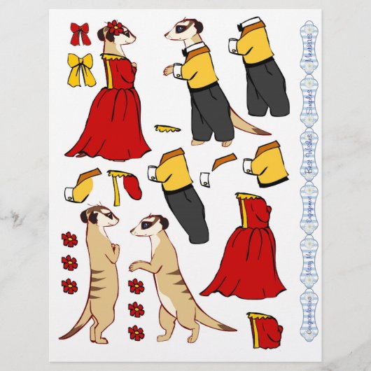 3D-decoupage - Meerkat-liefhebbers (Voorkant)