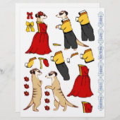 3D-decoupage - Meerkat-liefhebbers (Voorkant / Achterkant)