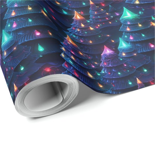 3D Delight Kerstboom & Lichten Cadeaupapier (Rol Hoek)