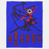 3D DERDE OOG DINGEN Fleece Deken! Deken (Voorkant)