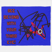 3D DERDE OOG DINGEN Fleece Deken! Deken (Voorkant (Horizontaal))