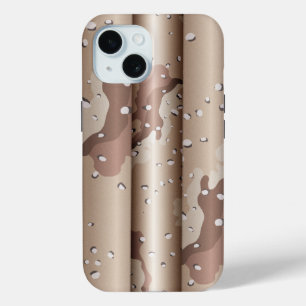 3D Desert Camo iPhone 15 Case