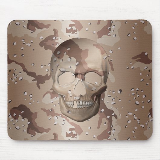 3D Desert Camo Skull Muismat (Voorkant)