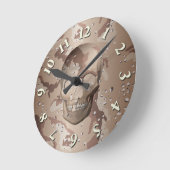 3D Desert Camo Skull Ronde Klok (Hoek)
