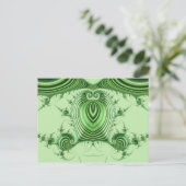 ~ 3D Design Pattern ~ Kerstmis Greens ~ Briefkaart (Staand voorkant)