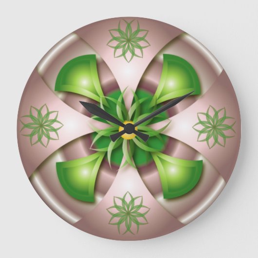 3D design wall clock Grote Klok (Voorkant)