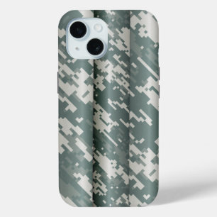 3D Digital Camo iPhone 15 Case