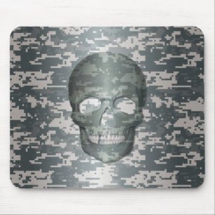 3D Digitale Camo Schedel Muismat