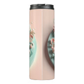 3D digitale print van elegante moderne botanische  Thermosbeker (Achterkant)