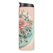 3D digitale print van elegante moderne botanische  Thermosbeker (Geroteerd rechts)