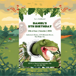 3D Dinosaur Birthday Kaart