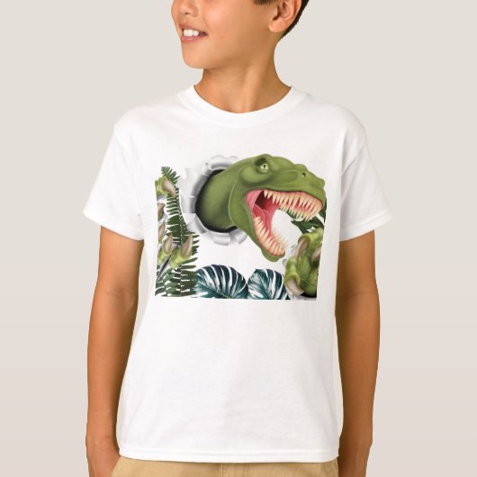 3D Dinosaur Birthday T-shirt (Voorkant)