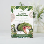 3D Dinosaur Verjaardag Kaart (Staand voorkant)