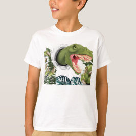 3D Dinosaur Verjaardag T-shirt