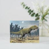 3D dinosaurus van Allosaurus - geef terug Briefkaart (Staand voorkant)