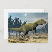 3D dinosaurus van Allosaurus - geef terug Briefkaart (Voorkant / Achterkant)