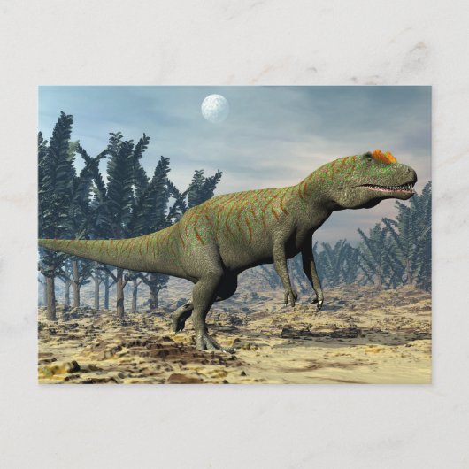 3D dinosaurus van Allosaurus - geef terug Briefkaart (Voorkant)